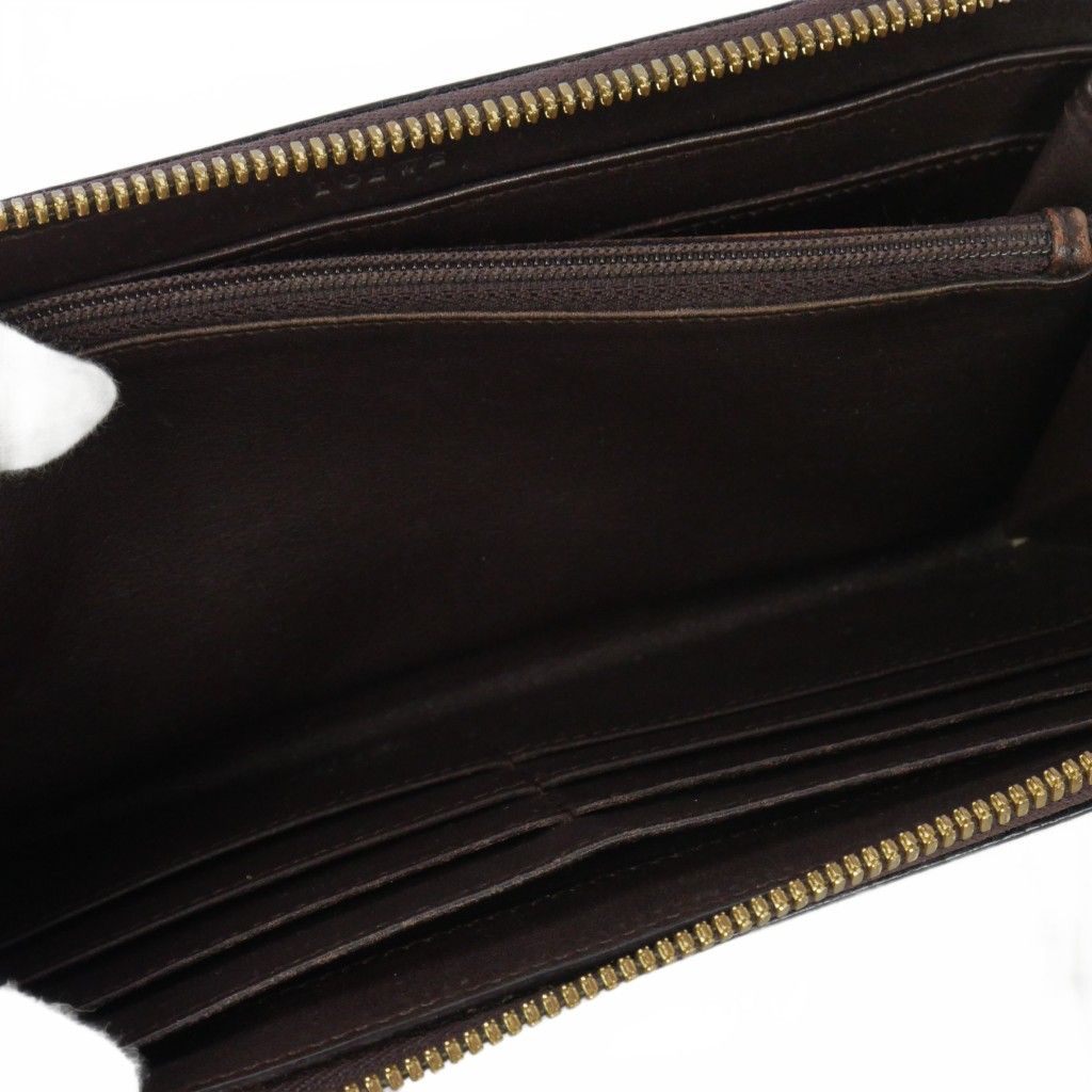 Loewe Anagram Leather Zip Around Wallet Black — view 7