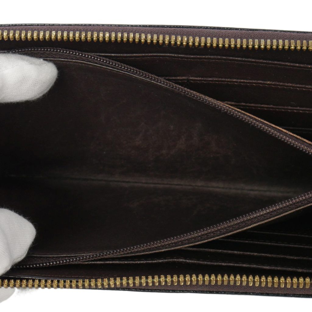 Loewe Anagram Leather Zip Around Wallet Black — view 8
