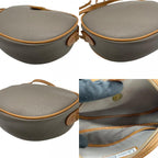 Dior Shoulder Bag Crossbody Available Honeycomb Pattern Leather Gray Brown Gold — view 8