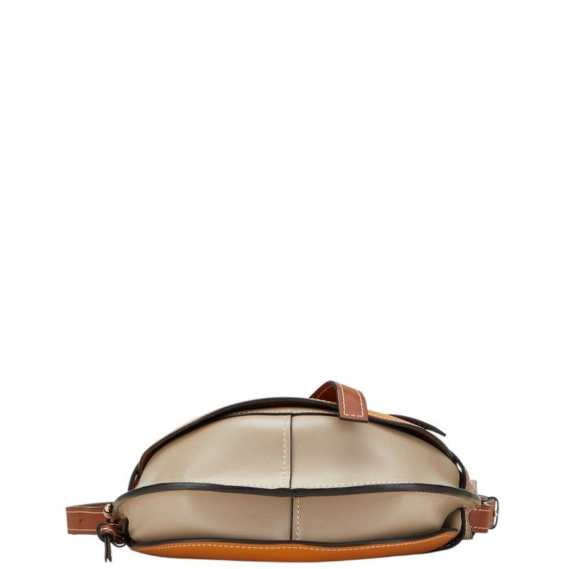 Loewe Anagram Gate Crossbody Shoulder Bag Brown Grey Leather — view 3