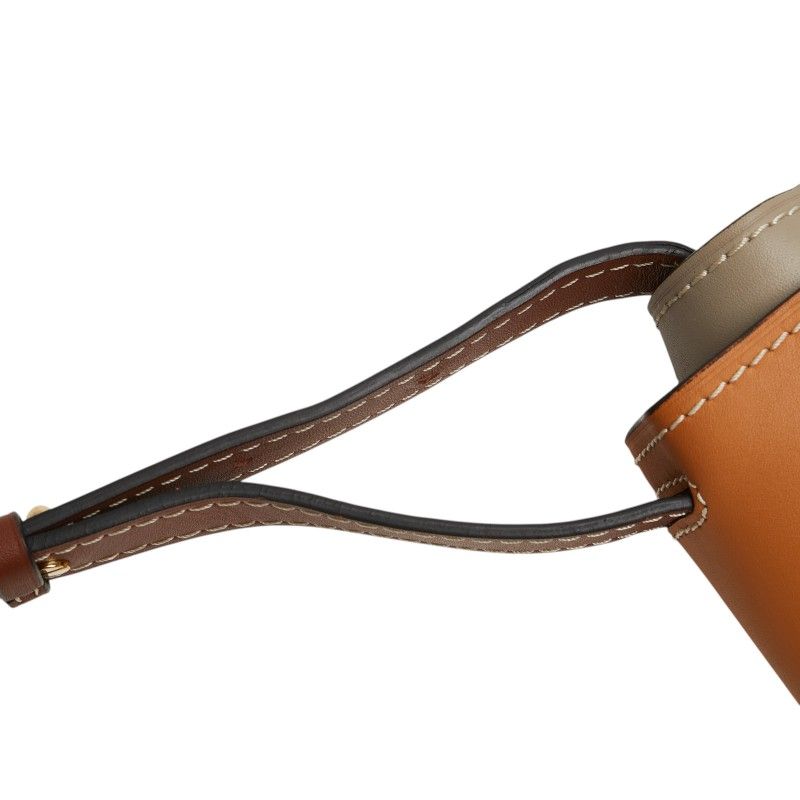 Loewe Anagram Gate Crossbody Shoulder Bag Brown Grey Leather — view 5