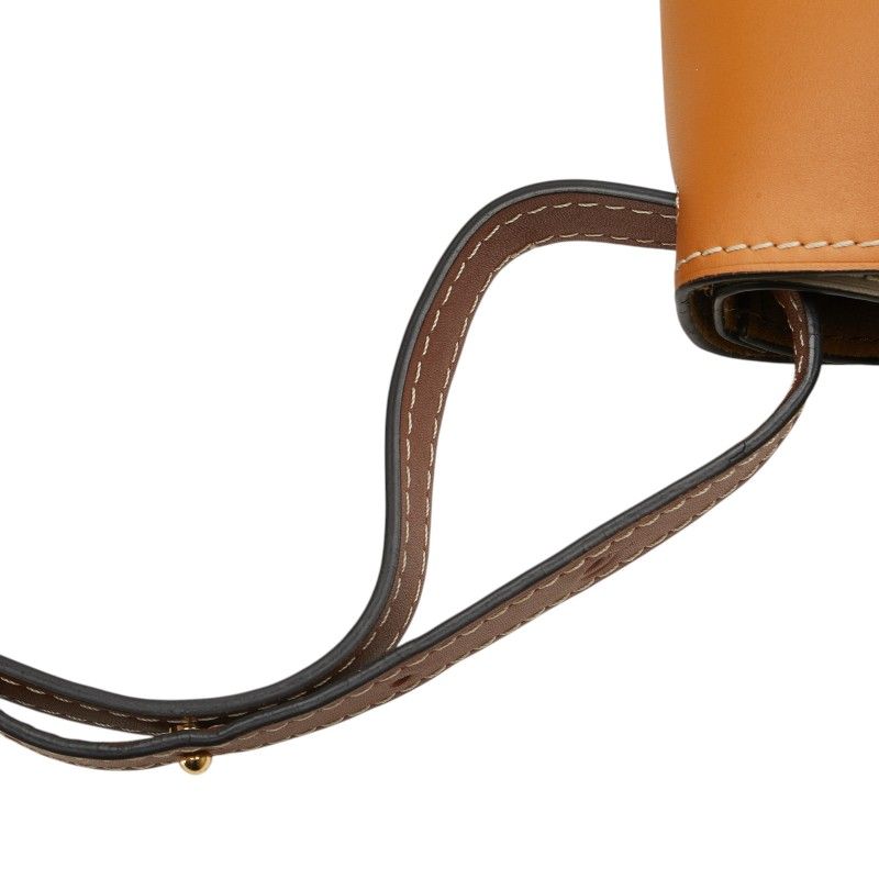 Loewe Anagram Gate Crossbody Shoulder Bag Brown Grey Leather — view 4
