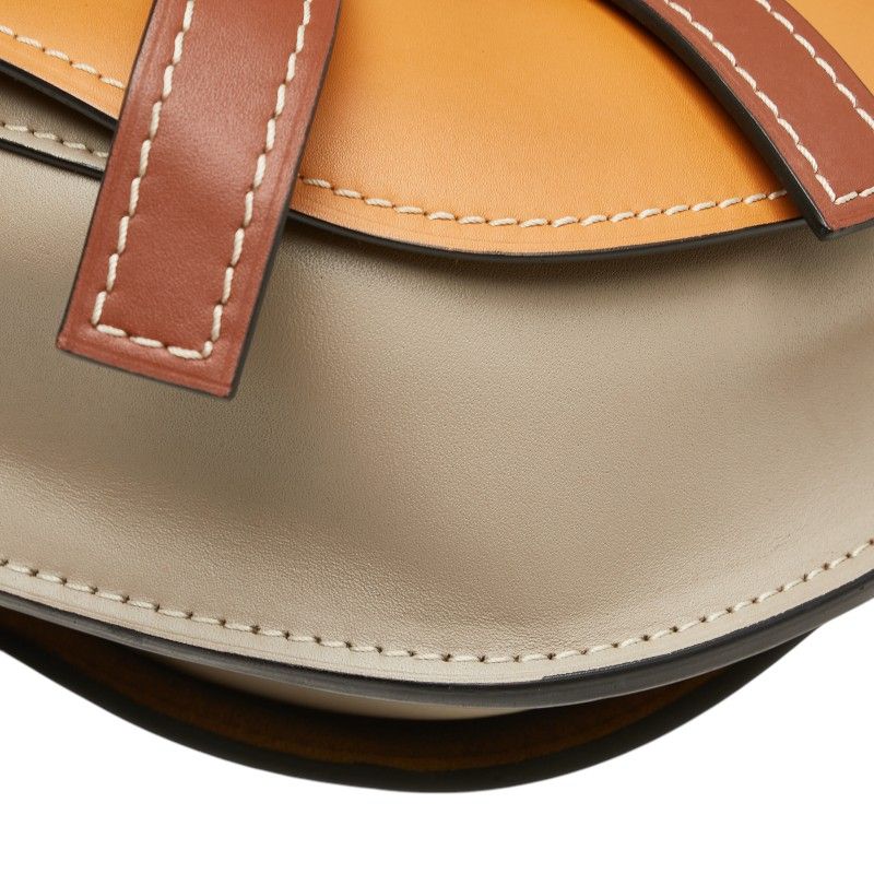 Loewe Anagram Gate Crossbody Shoulder Bag Brown Grey Leather — view 7