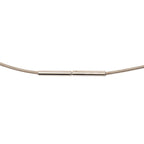 Hermes Cage de Ash Cube Necklace Silver Light Blue Metal — view 4