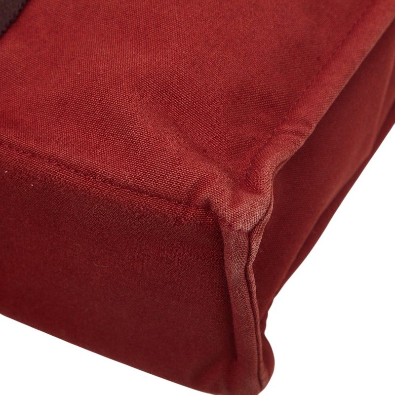 Hermes Fourre Tout MM Tote Red Canvas — view 6