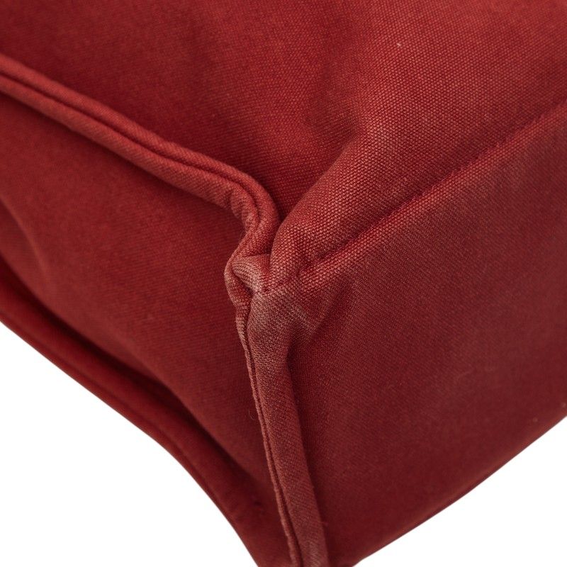 Hermes Fourre Tout MM Tote Red Canvas — view 5
