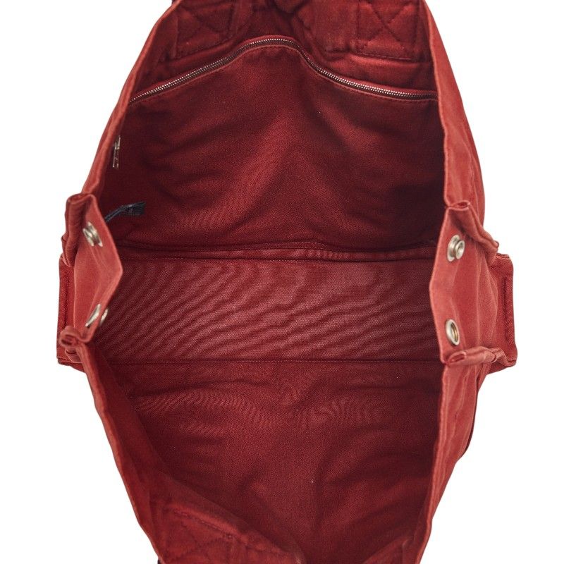 Hermes Fourre Tout MM Tote Red Canvas — view 8