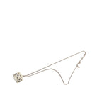 Chanel CC Logo Square Cube Pendant Necklace Clear Black Silver Metal Plastic — view 3