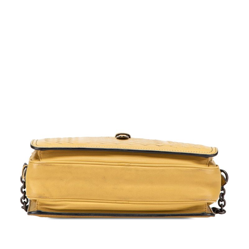 Bottega Veneta Intrecciato Shoulder Bag Khaki Leather — view 3