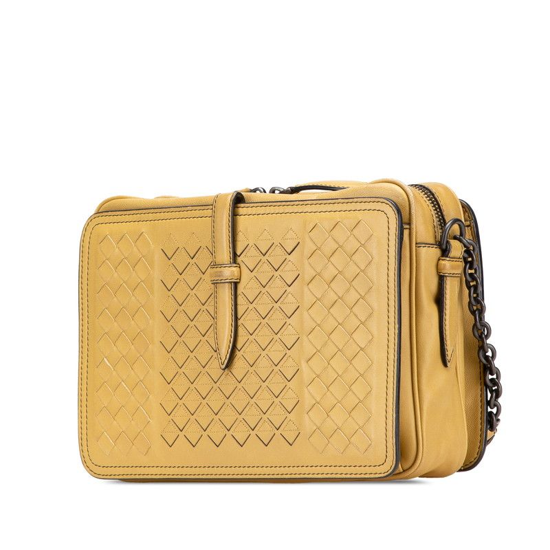 Bottega Veneta Intrecciato Shoulder Bag Khaki Leather — view 2