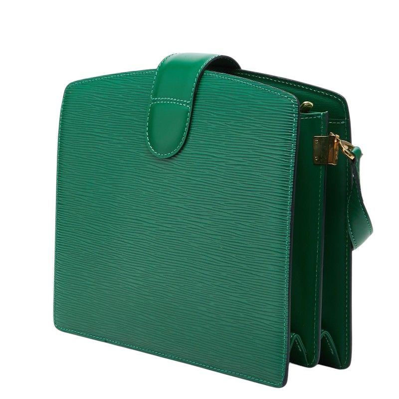 Louis Vuitton Epi Capuchin Crossbody Shoulder Bag Borneo Green Leather — view 2