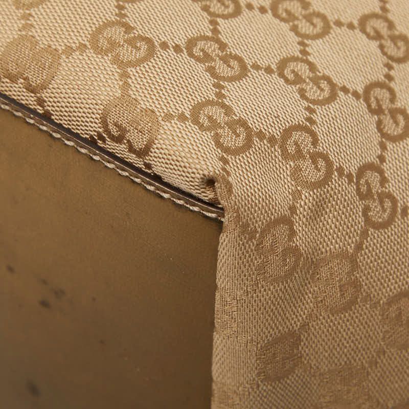 Gucci GG Canvas Handbag Beige Gold — view 6