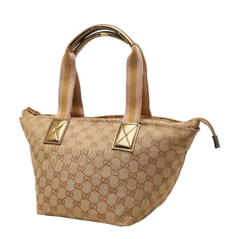 Gucci GG Canvas Handbag Beige Gold — view 2