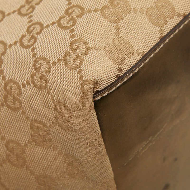 Gucci GG Canvas Handbag Beige Gold — view 7