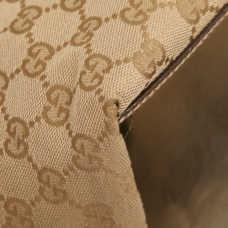 Gucci GG Canvas Handbag Beige Gold — view 4