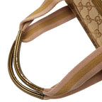 Gucci GG Canvas Handbag Beige Gold — view 8