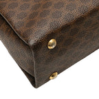 Celine Macadam Business Briefcase Shoulder Bag 2-Way Brown Leather — view 4