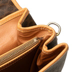 Celine Macadam Business Briefcase Shoulder Bag 2-Way Brown Leather — view 8