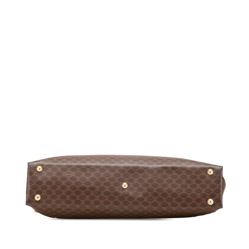 Celine Macadam Business Briefcase Shoulder Bag 2-Way Brown Leather — view 3