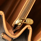Celine Macadam Business Briefcase Shoulder Bag 2-Way Brown Leather — view 7