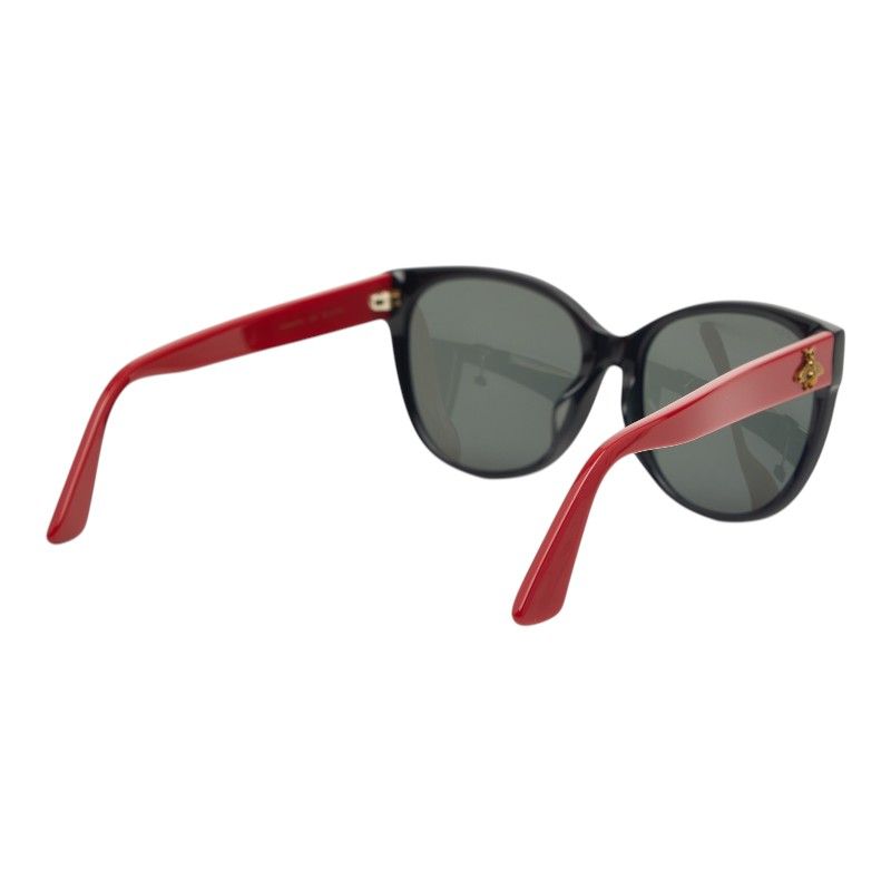 Gucci Interlocking Sunglasses Red Black Bicolor Acetate Eyewear — view 3