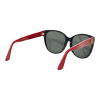 Gucci Interlocking Sunglasses Red Black Bicolor Acetate Eyewear — view 3