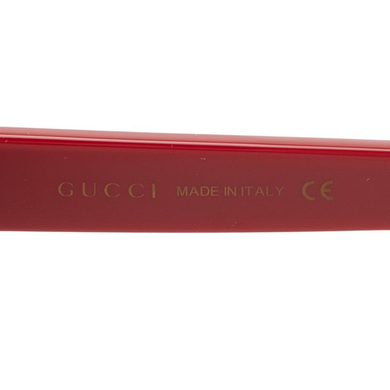 Gucci Interlocking Sunglasses Red Black Bicolor Acetate Eyewear — view 6