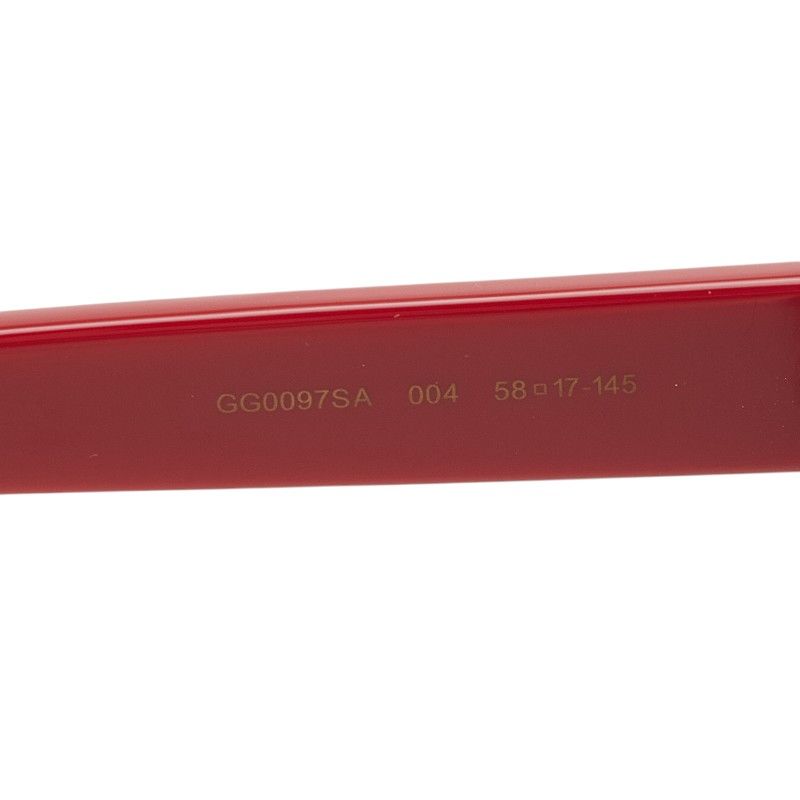 Gucci Interlocking Sunglasses Red Black Bicolor Acetate Eyewear — view 5