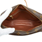 Louis Vuitton Monogram Jeune Fille PM Crossbody Shoulder Bag Brown Leather — view 7