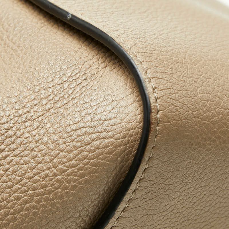 Loewe Anagram Hammock Small Shoulder Bag Drawstring 2-Way Beige Leather — view 5