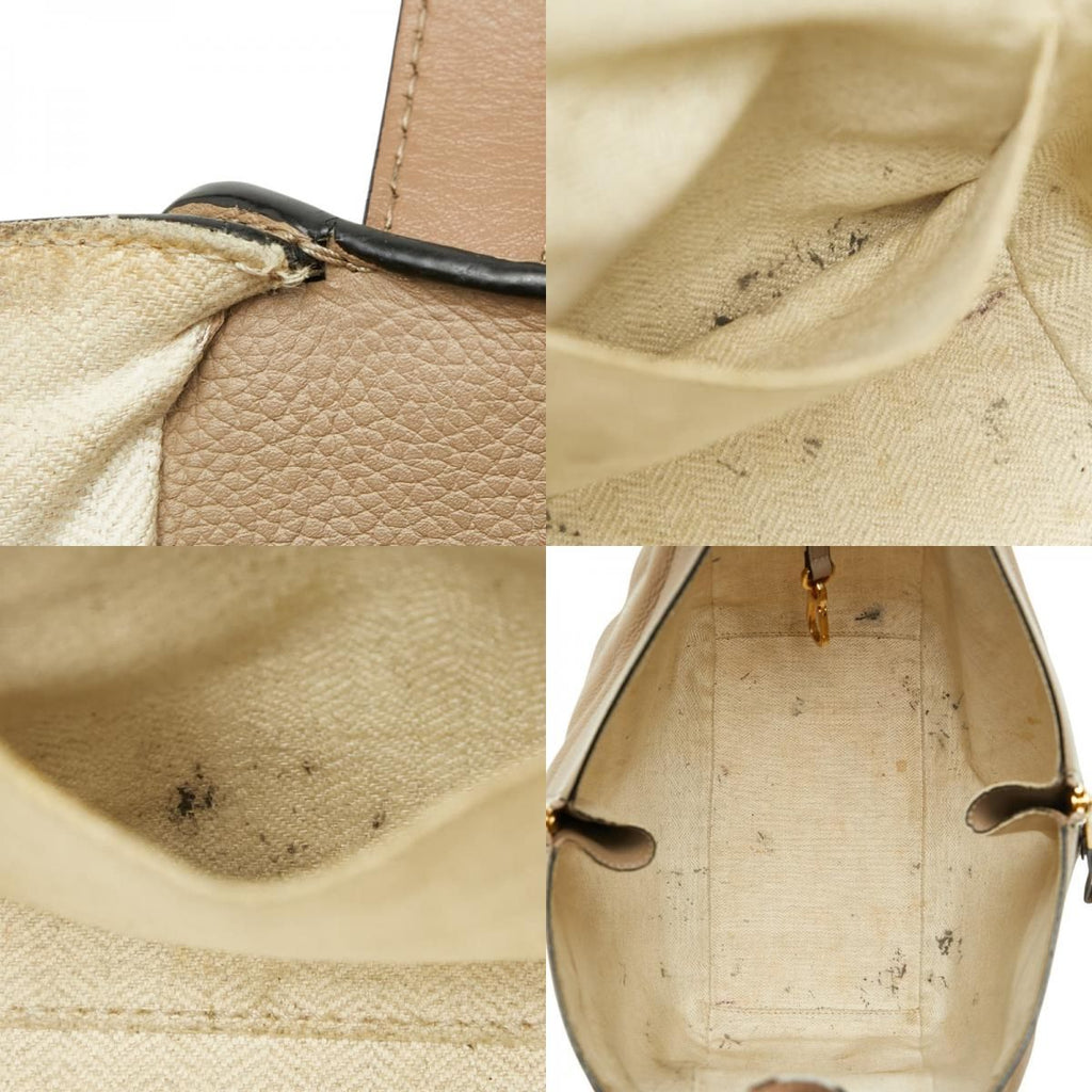 Loewe Anagram Hammock Small Shoulder Bag Drawstring 2-Way Beige Leather — view 9
