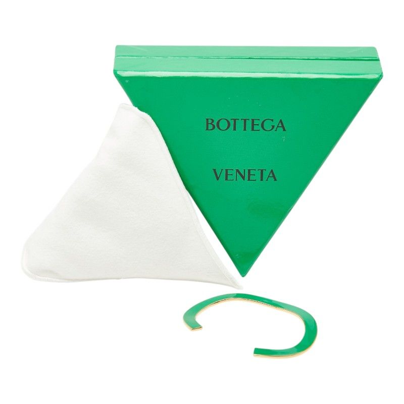 Bottega Veneta Calf Bangle Bicolor Bracelet L Green Light Blue Gold Silver — view 5