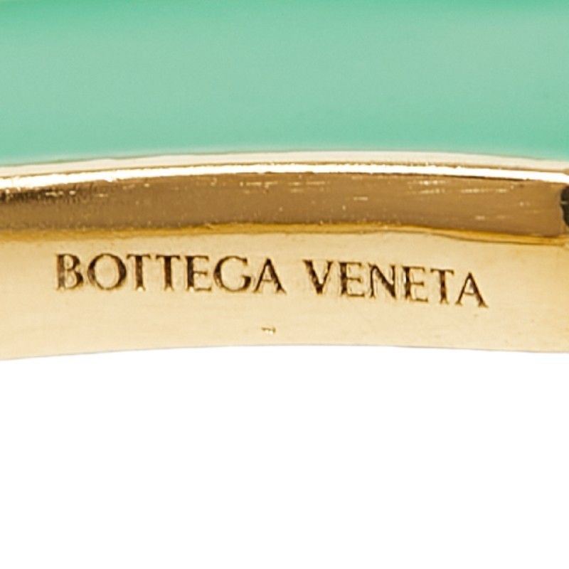Bottega Veneta Calf Bangle Bicolor Bracelet L Green Light Blue Gold Silver — view 3