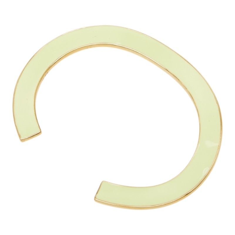Bottega Veneta Calf Bangle Bracelet s Green Gold Silver Enamel — view 2