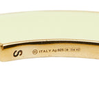 Bottega Veneta Calf Bangle Bracelet s Green Gold Silver Enamel — view 4