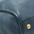 Prada 2-Way Shoulder Bag Navy Vitello Daino Leather — view 7