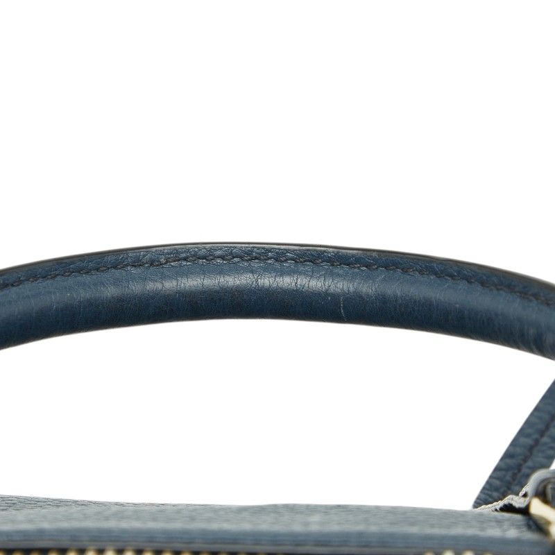 Prada 2-Way Shoulder Bag Navy Vitello Daino Leather — view 9