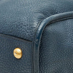 Prada 2-Way Shoulder Bag Navy Vitello Daino Leather — view 4