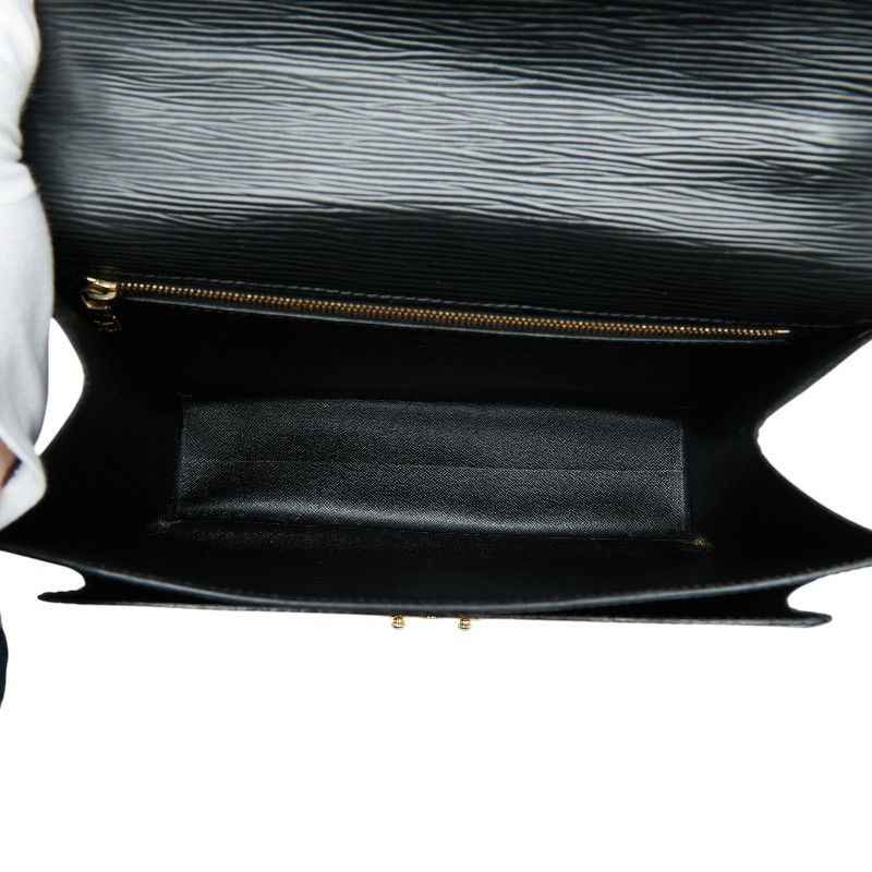 Louis Vuitton Epi Monceau Handbag Noir Black Leather — view 8