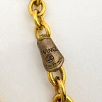 Chanel CC Logo Rhinestone Necklace Long Gold Plated — view 7