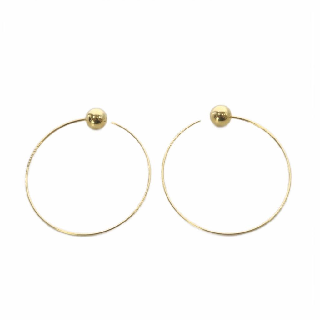 Celine Phoebe Philo Era Hoop Earrings for Both Ears Gold — view 3