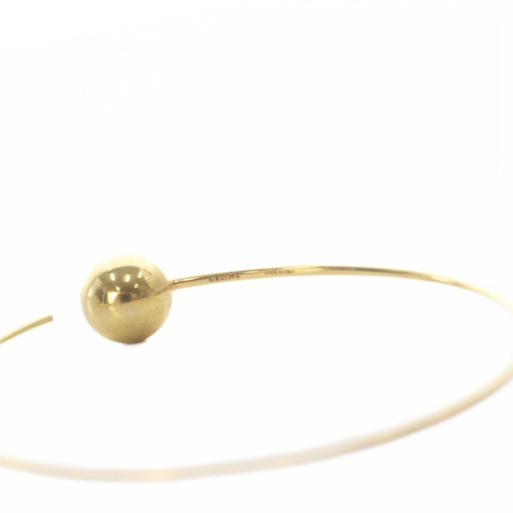 Celine Phoebe Philo Era Hoop Earrings for Both Ears Gold — view 4