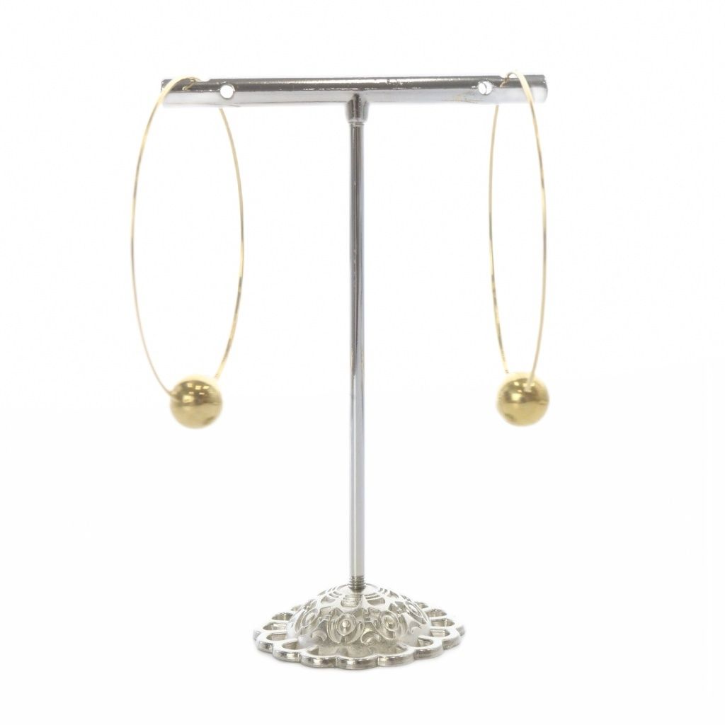 Celine Phoebe Philo Era Hoop Earrings for Both Ears Gold — view 5