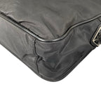 Prada Briefcase Business Triangle Logo Shoulder Bag Black — view 7