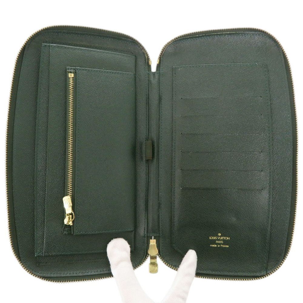 Louis Vuitton Organizer Athlete Taiga Epi Sear Wallet Green — view 4