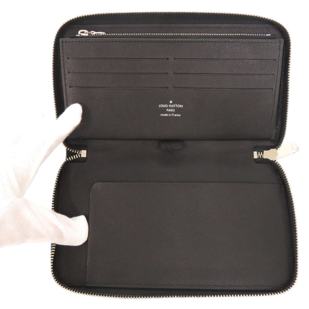 Louis Vuitton Zippy Organizer Epi Noir Black Zip Around Wallet — view 4