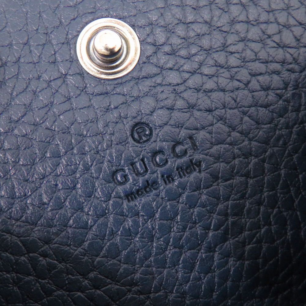 Gucci Logo Leather Blue Coin Case — view 6