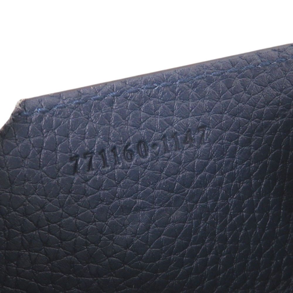 Gucci Logo Leather Blue Coin Case — view 7