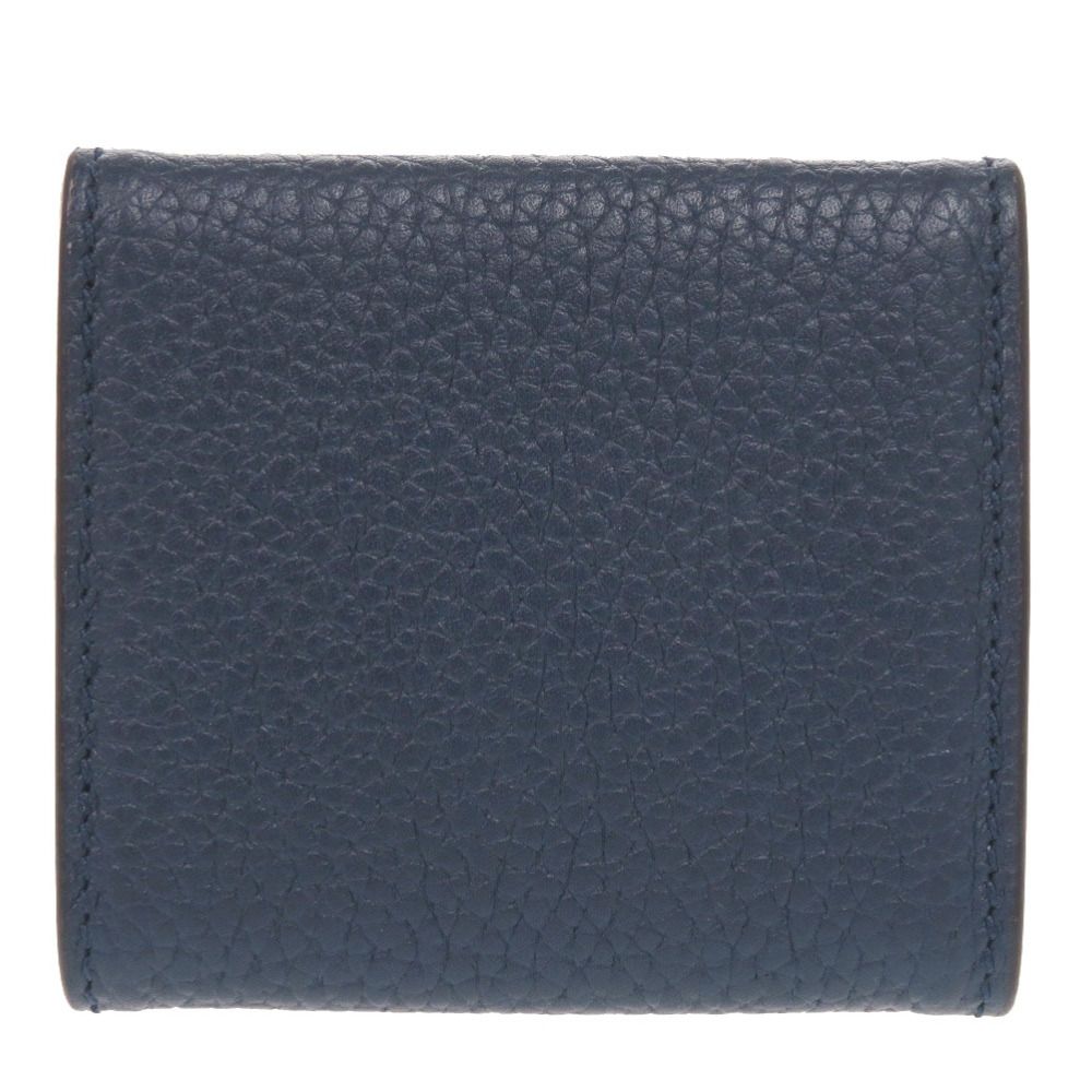Gucci Logo Leather Blue Coin Case — view 2