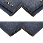 Gucci Logo Leather Blue Coin Case — view 3